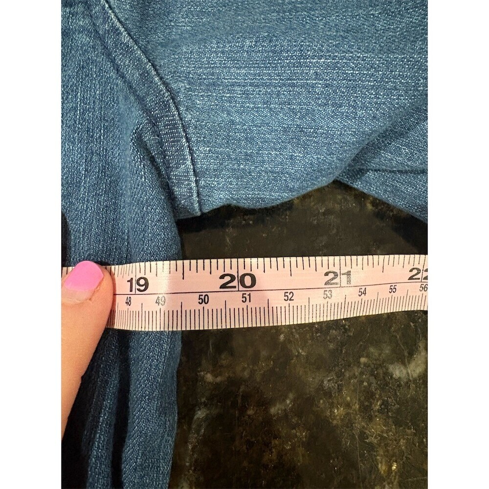 NorthStyle Denim Jacket Womens Size L Blue Lightweight Button Front - Picture 8 of 14